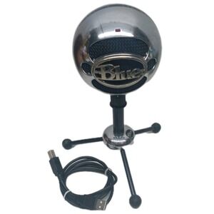 Blue Snowball USB Microphone For PC & MAC Aluminum Silver Chrome Used